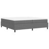 vidaXL Boxspringbett Hellgrau und Wei&szlig; 200 x 200 cm Cordstoff