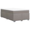 vidaXL Boxspringbett mit Matratze Taupe 120x200 cm Stoff