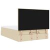 vidaXL Ottoman-Bett mit Matratze Creme 140x190 cm Stoff