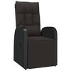 vidaXL 11-tlg. Garten-Essgruppe mit Kissen Schwarz Poly Rattan