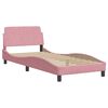 vidaXL Bettgestell ohne Matratze "Hanko" Rosa 80x200 cm Samt