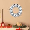vidaXL Weihnachtsballkr&auml;nze 2 pcs Wei&szlig; und Silber 33 x 33 x 7 cm