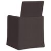 vidaXL Esszimmerst&uuml;hle 2 pcs Dunkelbraun 57 x 67 x 95 cm Stoff