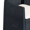 vidaXL 3-tlg. Bistro-Set Kunststoff Anthrazit Rattan-Optik