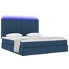 vidaXL Bett mit Stauraum und LED mit LED Blau 160 x 200 cm Polyester