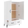 vidaXL Highboard Hochglanz-Weiß 70x31x115 cm Holzwerkstoff