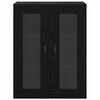 vidaXL Wandschrank Schwarz Eichen-Optik 69,5 x 34 x 90 cm