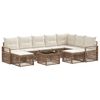 vidaXL Gartensofa-set 10 pcs Beige Poly-Rattan