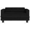 vidaXL Kindersofa mit Hocker Schwarz 100x50x30 cm Samt