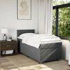 vidaXL Boxspringbett mit Matratze Dunkelgrau 80x200 cm Stoff