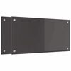 vidaXL K&uuml;chenr&uuml;ckwand 2 pcs Dunkelgrau 80 x 40 cm Geh&auml;rtetes Glas