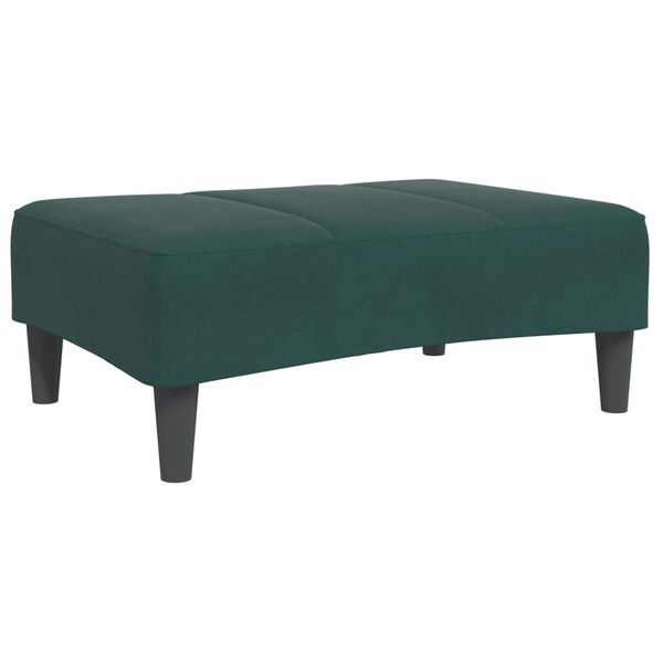 vidaXL Fu&szlig;hocker Dunkelgr&uuml;n 77x55x31 cm Samt