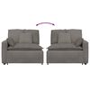 vidaXL Modulares Sofa Endmodul mit Armlehne Kissen Hellgrau 100 cm