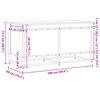 vidaXL Aufbewahrungsbox mit Deckel Eichen-Optik 100x40x51,5 cm