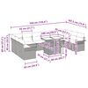 vidaXL Sofa Set mit Kissen 11 pcs Beige Poly-Rattan