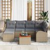 vidaXL Gartensofa-set 7 pcs Beige und Hellgrau Poly-Rattan