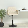 vidaXL Esszimmerstuhl Drehbar Creme Stoff