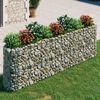 vidaXL Gabionen-Hochbeet Verzinktes Eisen 330x50x100 cm
