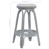 vidaXL Barhocker 2 Stk. Grau Rattan