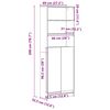 vidaXL Highboard mit LED-Beleuchtung Sonoma-Eiche 69x32,5x200 cm