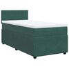 vidaXL Boxspringbett mit Matratze Dunkelgrün 90x190 cm Samt