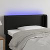 vidaXL LED Kopfteil Schwarz 83x16x78/88 cm Kunstleder