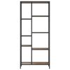 vidaXL B&uuml;cherregal 80x30x180 cm Stahl und Holzwerkstoff
