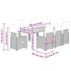 vidaXL 9-tlg. Garten-Bistro-Set mit Kissen Schwarz Poly Rattan