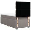 vidaXL Boxspringbett mit Matratze Taupe 90x200 cm Stoff