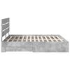 vidaXL Bettrahmen mit Schubladen Beton Grau 200 x 200 cm Holzwerkstoff