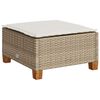 vidaXL 9-tlg. Garten-Sofagarnitur mit Kissen Beige Poly Rattan