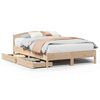 vidaXL Massivholzbett ohne Matratze 135x190 cm Kiefernholz