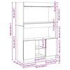 vidaXL Highboard Räuchereiche 92x33x140 cm Holzwerkstoff