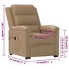 vidaXL Massagesessel mit Aufstehhilfe Cappuccino-Braun Kunstleder