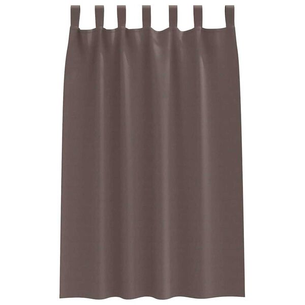 vidaXL Verdunkelungs-Vorh&auml;nge mit Ringen 2 pcs Dunkelbraun
