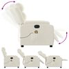 vidaXL Massagesessel Elektrisch Creme Samt