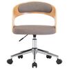 vidaXL Esszimmerst&uuml;hle 2 Stk. Drehbar Taupe Bugholz und Stoff