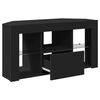 vidaXL Eck-LED-TV-Schrank Schwarz 101 x 40 x 50 cm Holzwerkstoff
