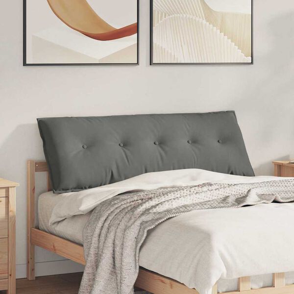 vidaXL R&uuml;ckenkissen Dunkelgrau 140 x 50 cm Mikrofaserstoff