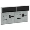 vidaXL Werkzeugschrank-Set 6 pcs Schwarz Pulverbeschichteter Stahl