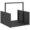 vidaXL Brennholzregal Schwarz 40x40x40 cm Kaltgewalzter Stahl