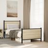 vidaXL Metallbett ohne Matratze Sonoma-Eiche 90x200 cm