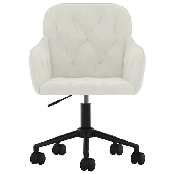 vidaXL Esszimmerst&uuml;hle 2 Stk. Drehbar Creme Samt