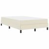 vidaXL Bettrahmen mit Matratze Creme 120 x 200 cm Stoff