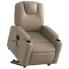 vidaXL Massagesessel mit Aufstehhilfe Elektrisch Cappuccino Kunstleder