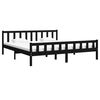 vidaXL Massivholzbett Schwarz 160x200 cm