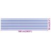vidaXL Balkon-Sichtschutz Blau und Wei&szlig; 90x500 cm HDPE