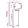 vidaXL Badezimmerschrank Beton Grau 30,5 x 30 x 101 cm Holzwerkstoff