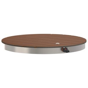 vidaXL Garten Boden Dusche WPC und Edelstahl 201 Braun