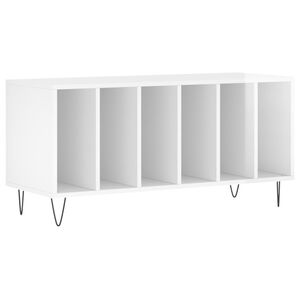 vidaXL Plattenschrank Hochglanz-Wei&szlig; 100x38x48 cm Holzwerkstoff